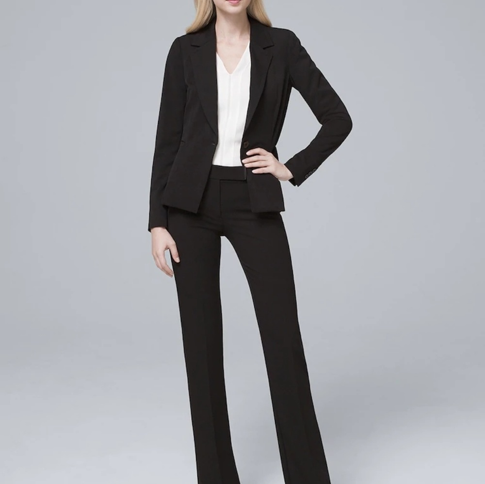 White House/Black Market Black Pant Size 4 Long - Picture 2 of 8